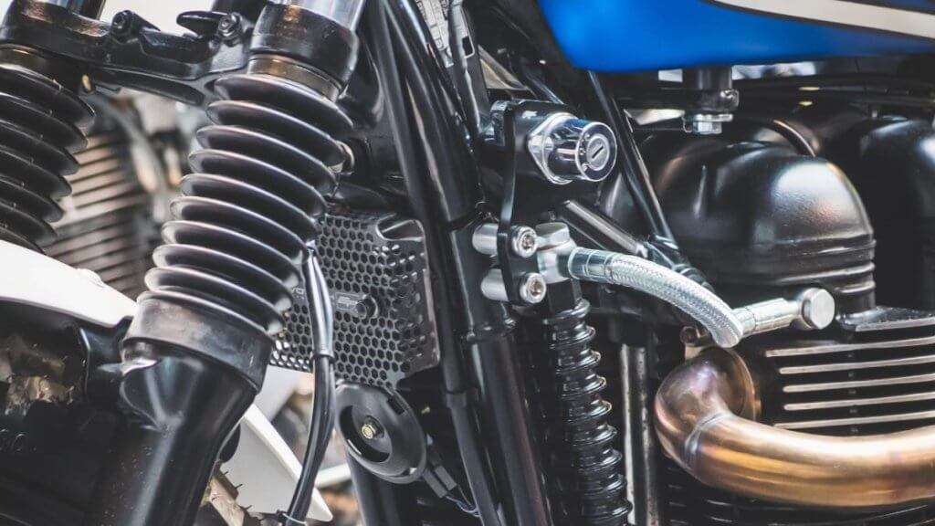 Motorcycle radiator close-up