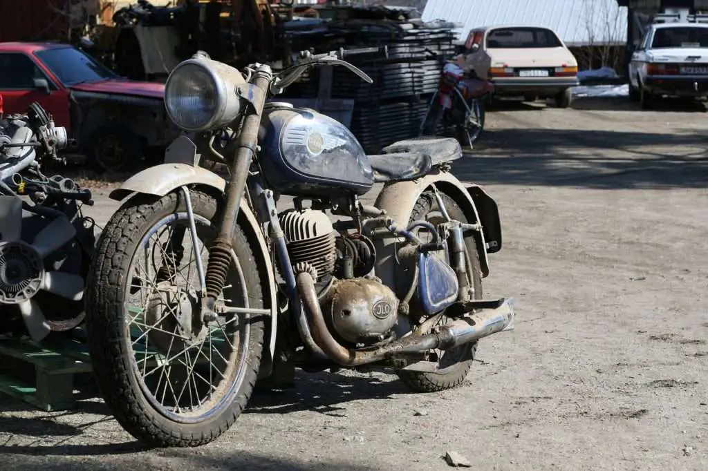 old rusty motorcycle