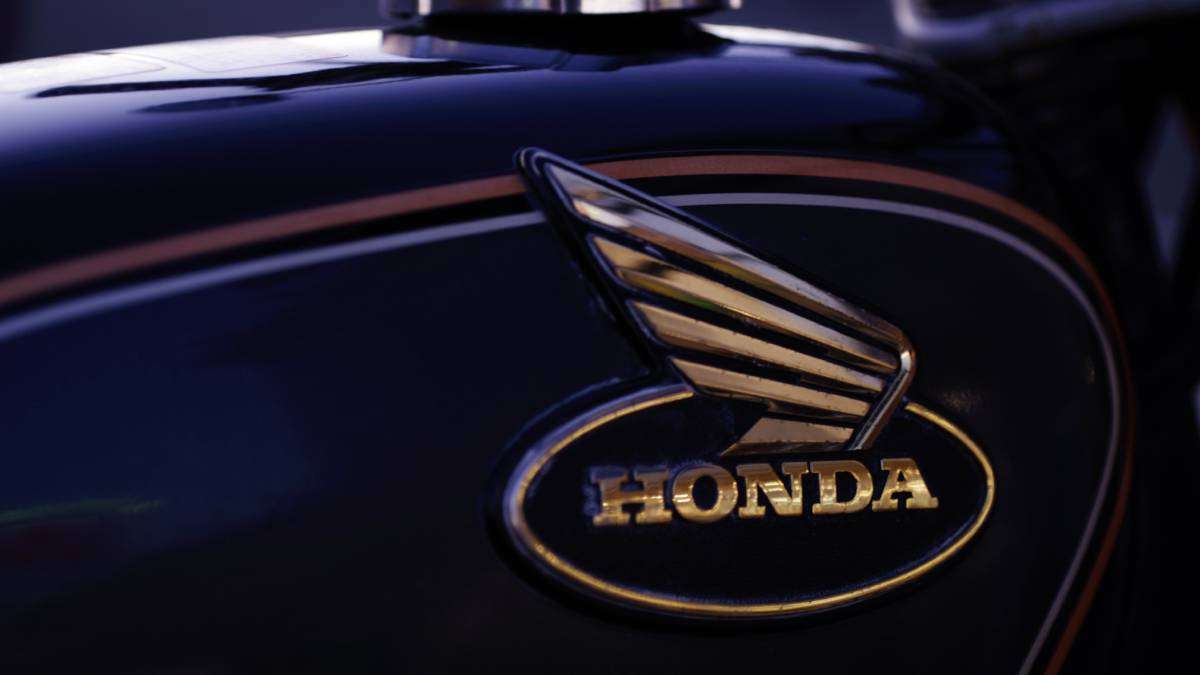 Honda Motorcycle Logo on a motorcycle tank
